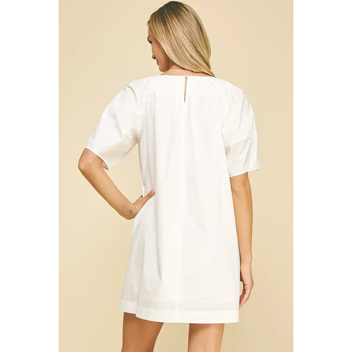 Solid Mini Dress - Off White