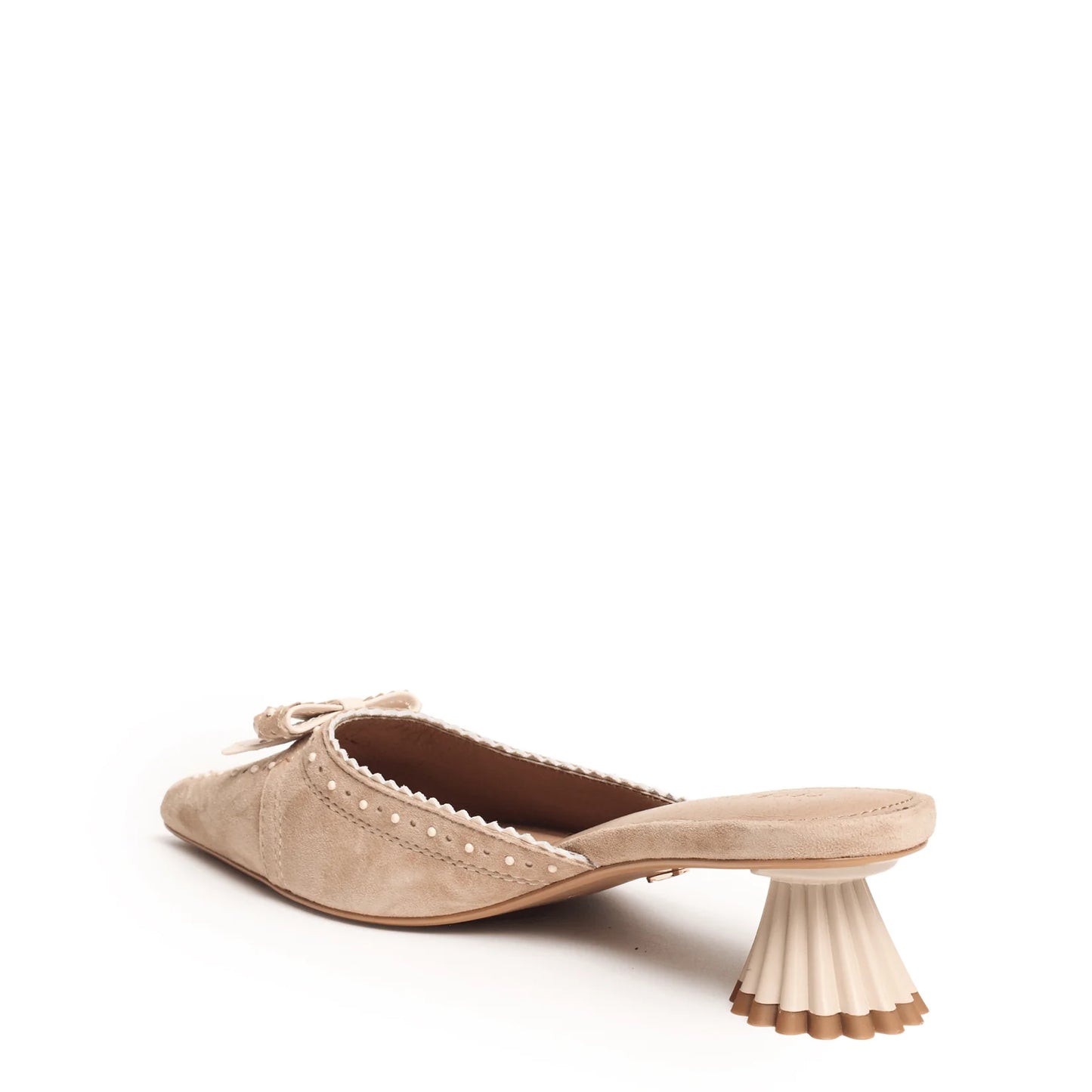 Merry Mule Kitten Heel Shoe - Taupe