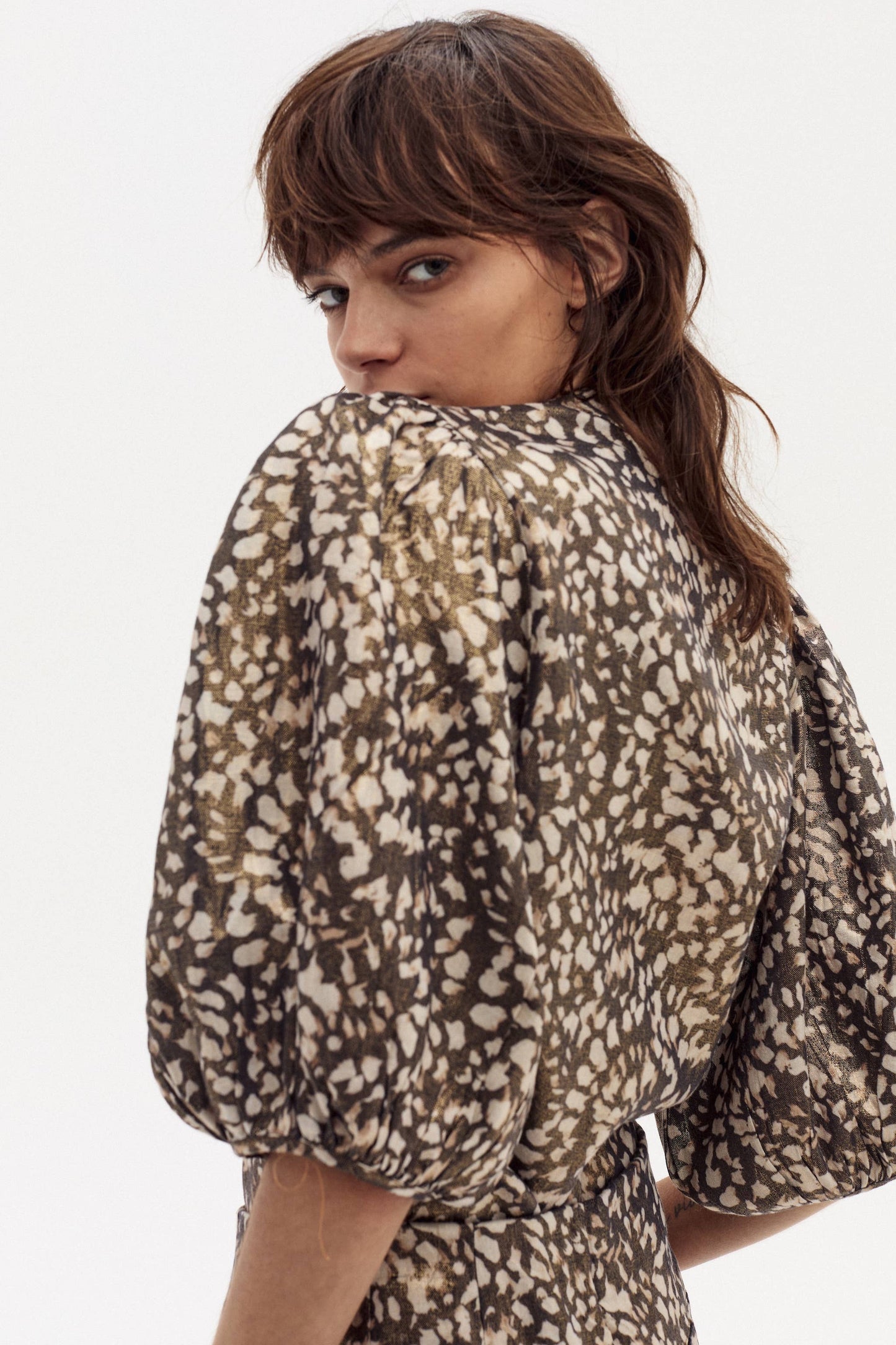 Bubble Linen Shirt - Impala Print