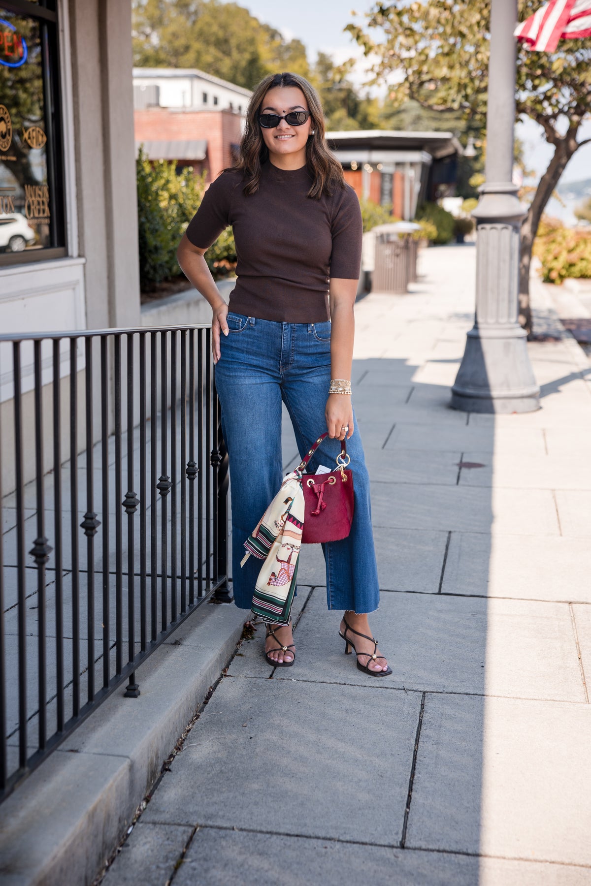 Turtleneck Short Sleeve Sweater - Chocolate