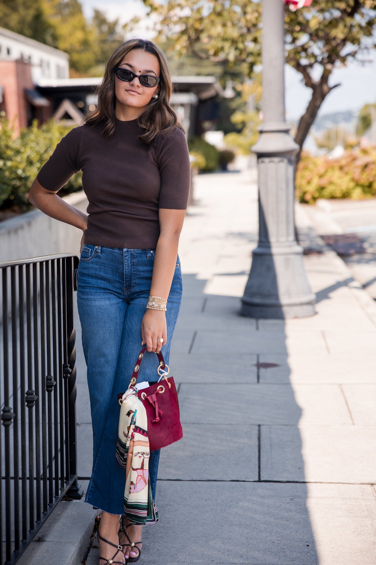 Turtleneck Short Sleeve Sweater - Chocolate