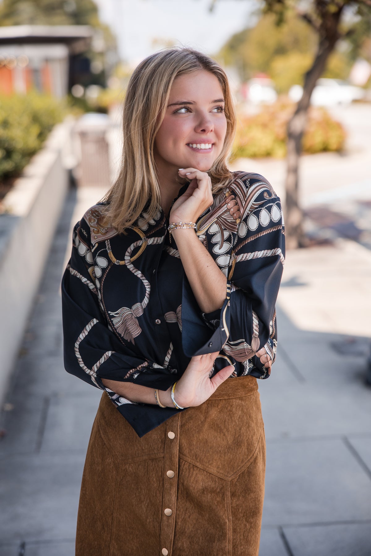 Scarlett Blouse - Navy Bridgehampton