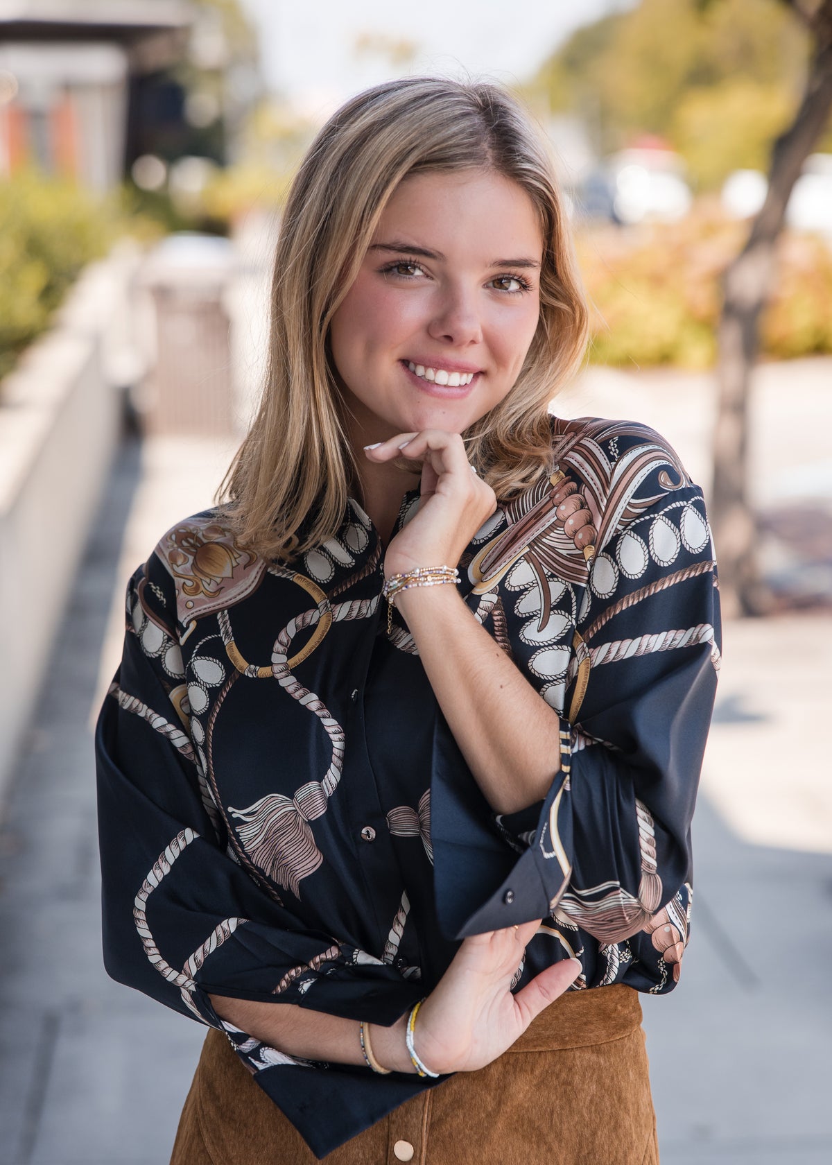 Scarlett Blouse - Navy Bridgehampton