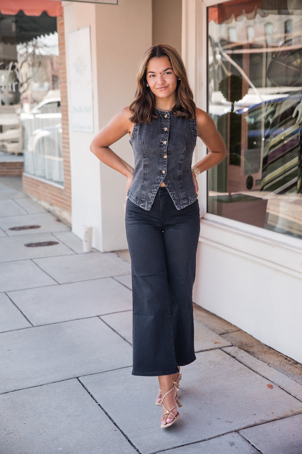 Ardel Denim Vest - Faded Black