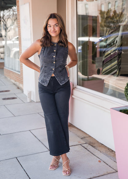 Ardel Denim Vest - Faded Black