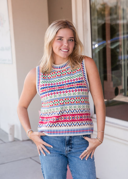 Alpine Sleeveless Sweater - Off White