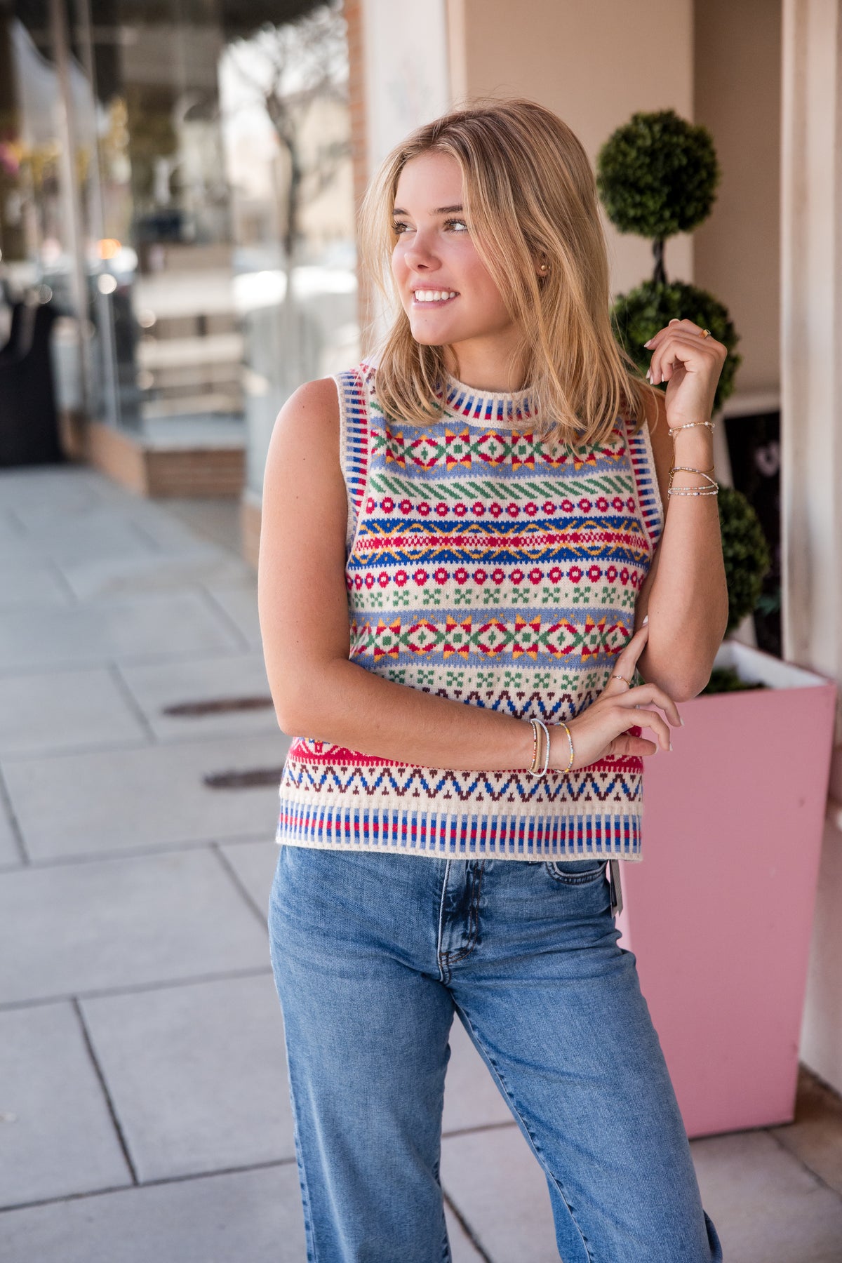 Alpine Sleeveless Sweater - Off White
