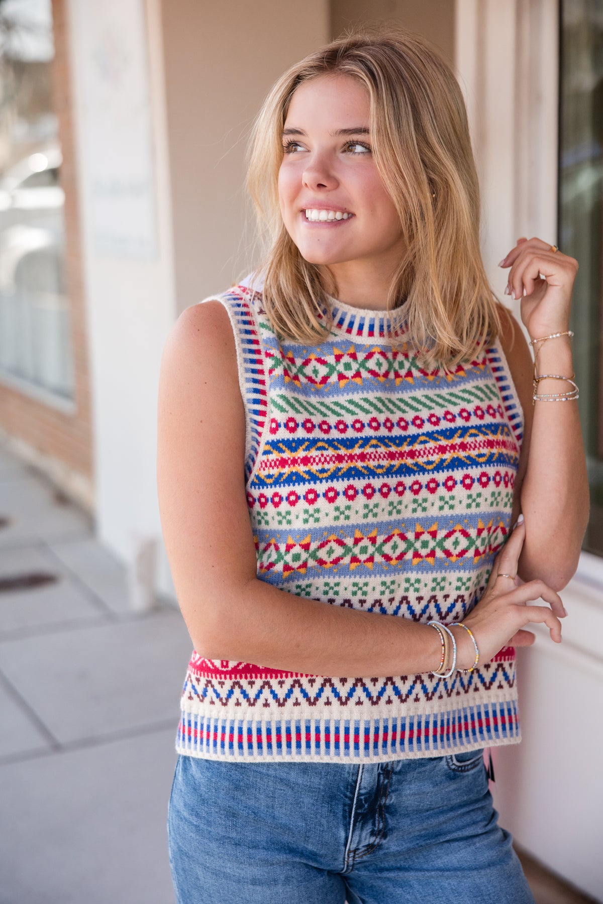 Alpine Sleeveless Sweater - Off White