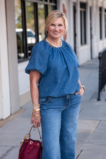 Mika Top - Blue Ridge Denim