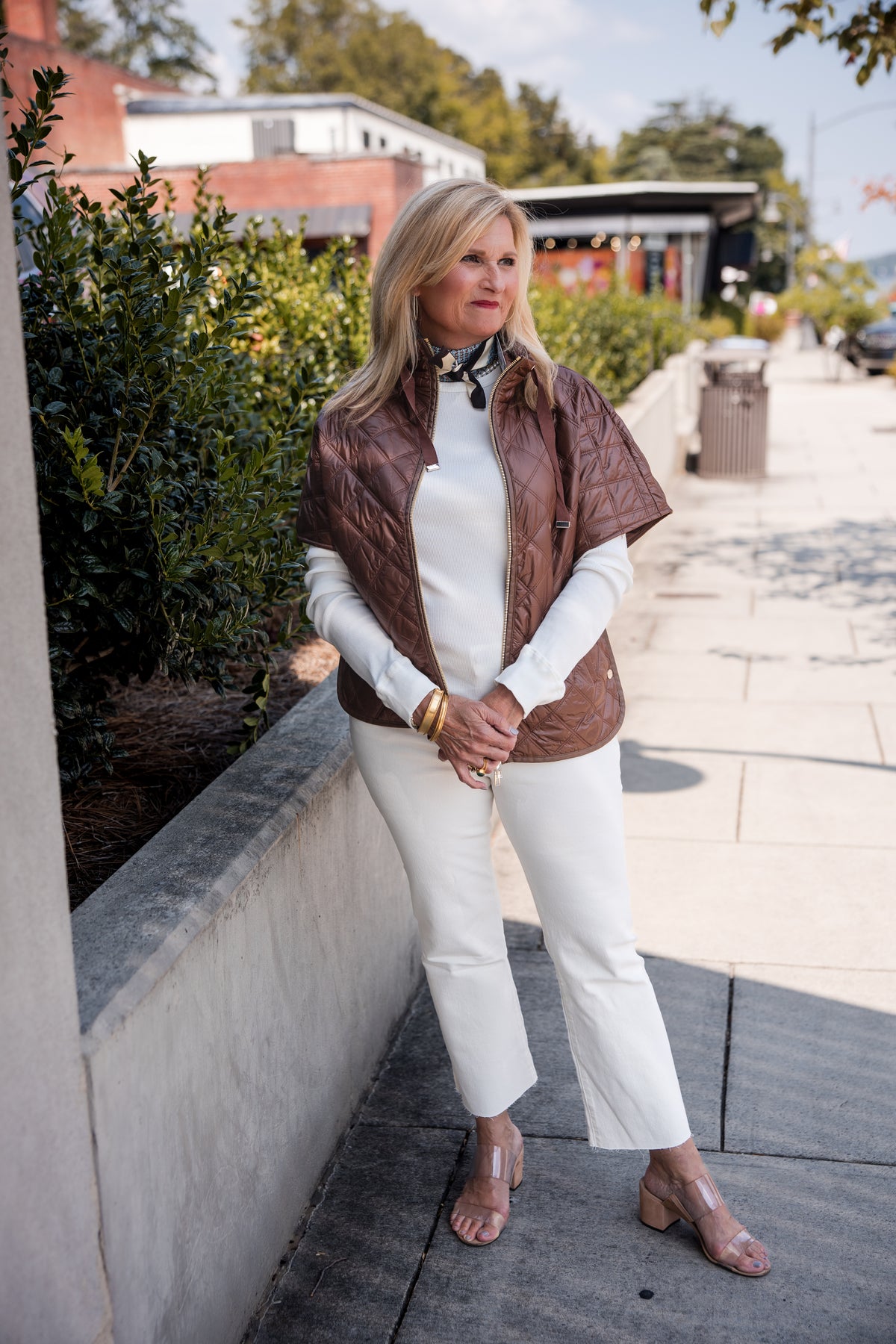 Luxe Quilted Poncho - Tiramisu