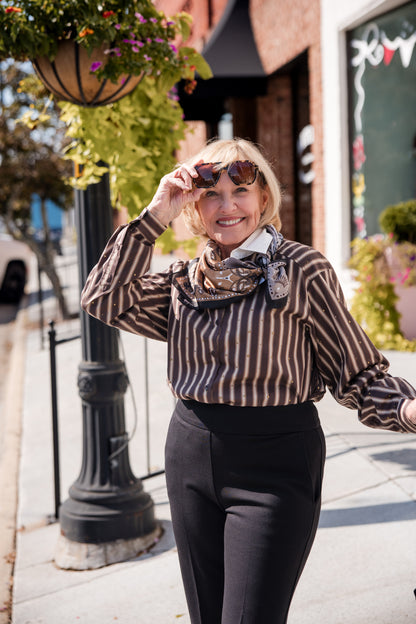 Stripe Stud Blouse