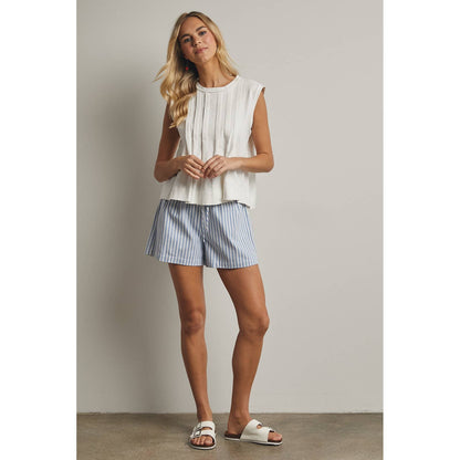 Pleated Tank Top - Off White