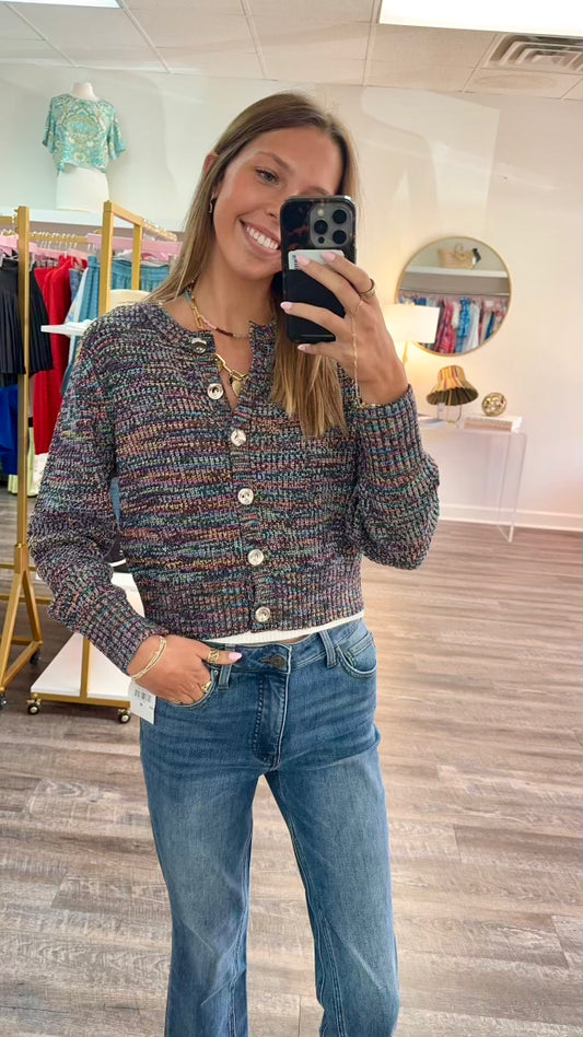 Spacedye Gia Cardigan - Rainbow