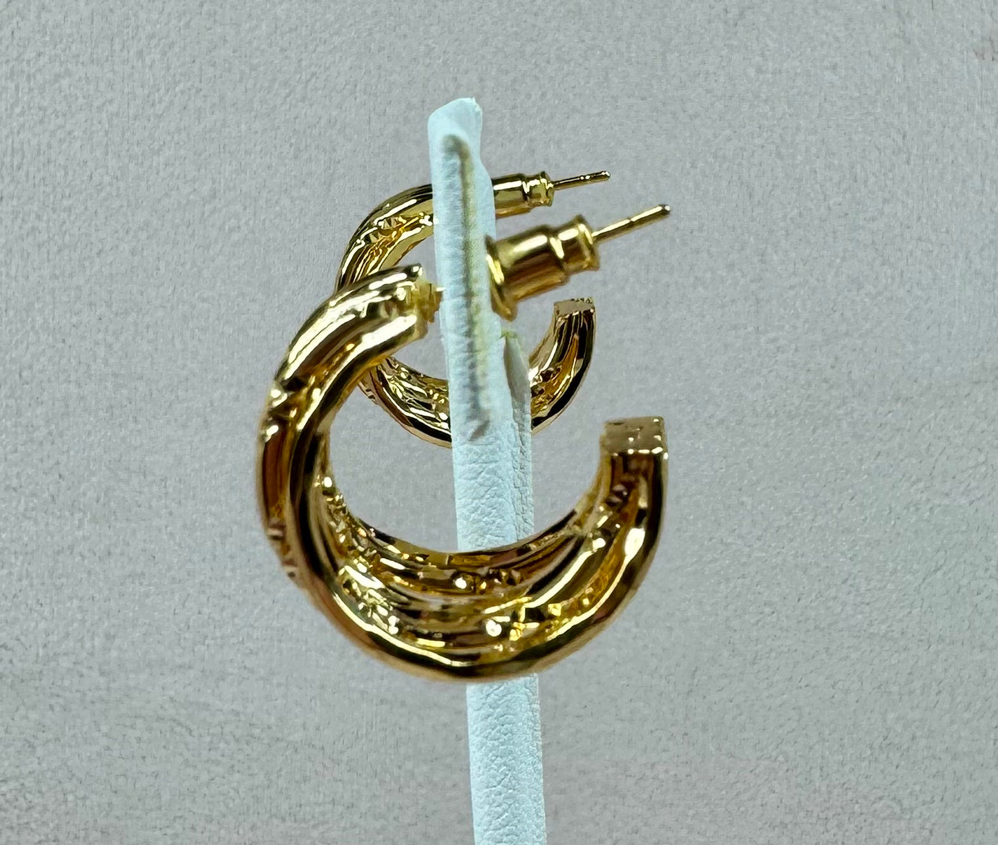 Gilded Whisper Hoop Earrings