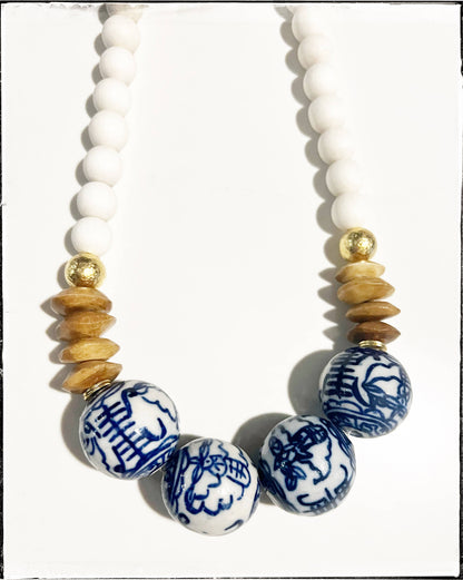 Bead Necklace - Chinoiserie  