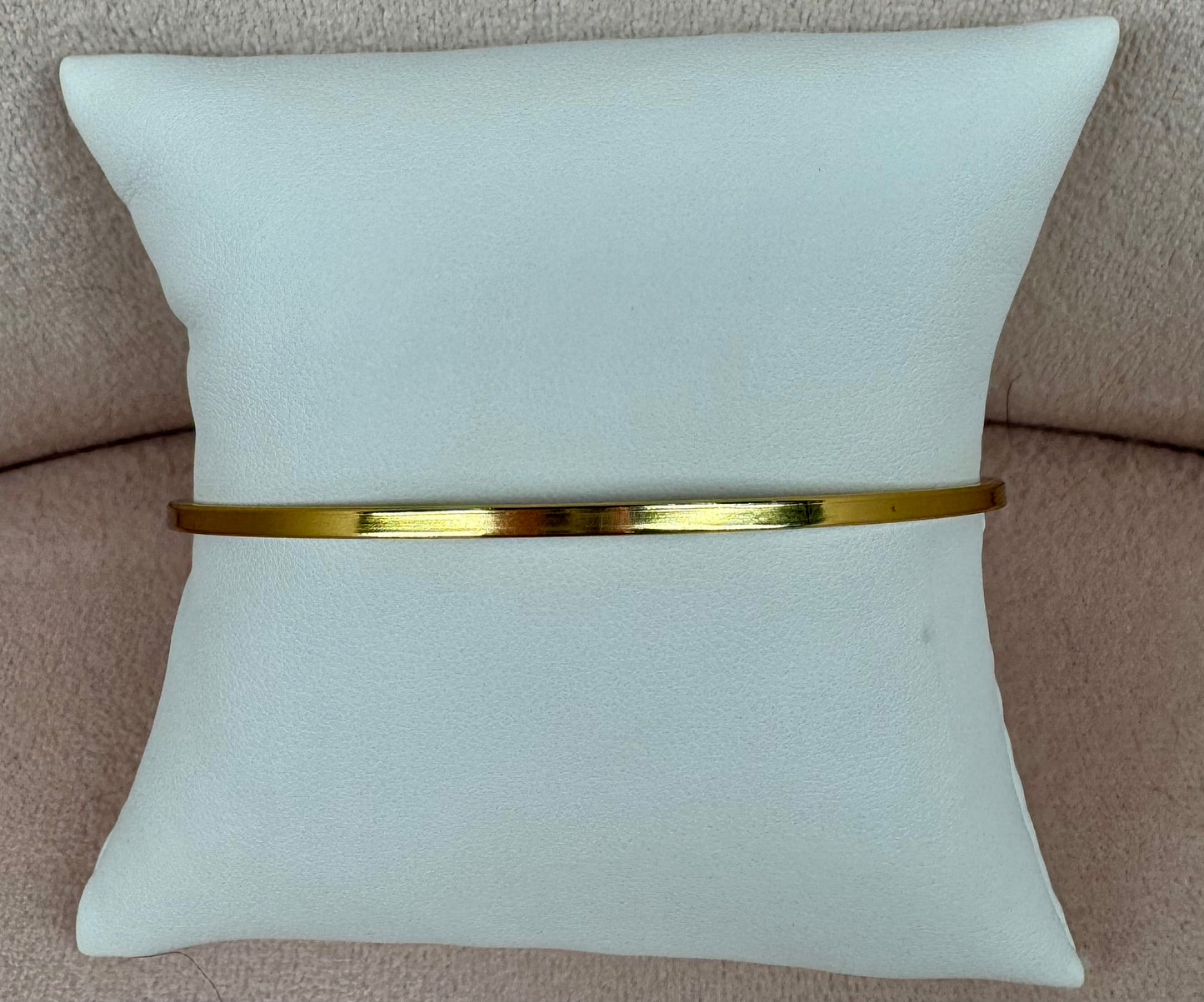 Flat Bangle Bracelet - Gold