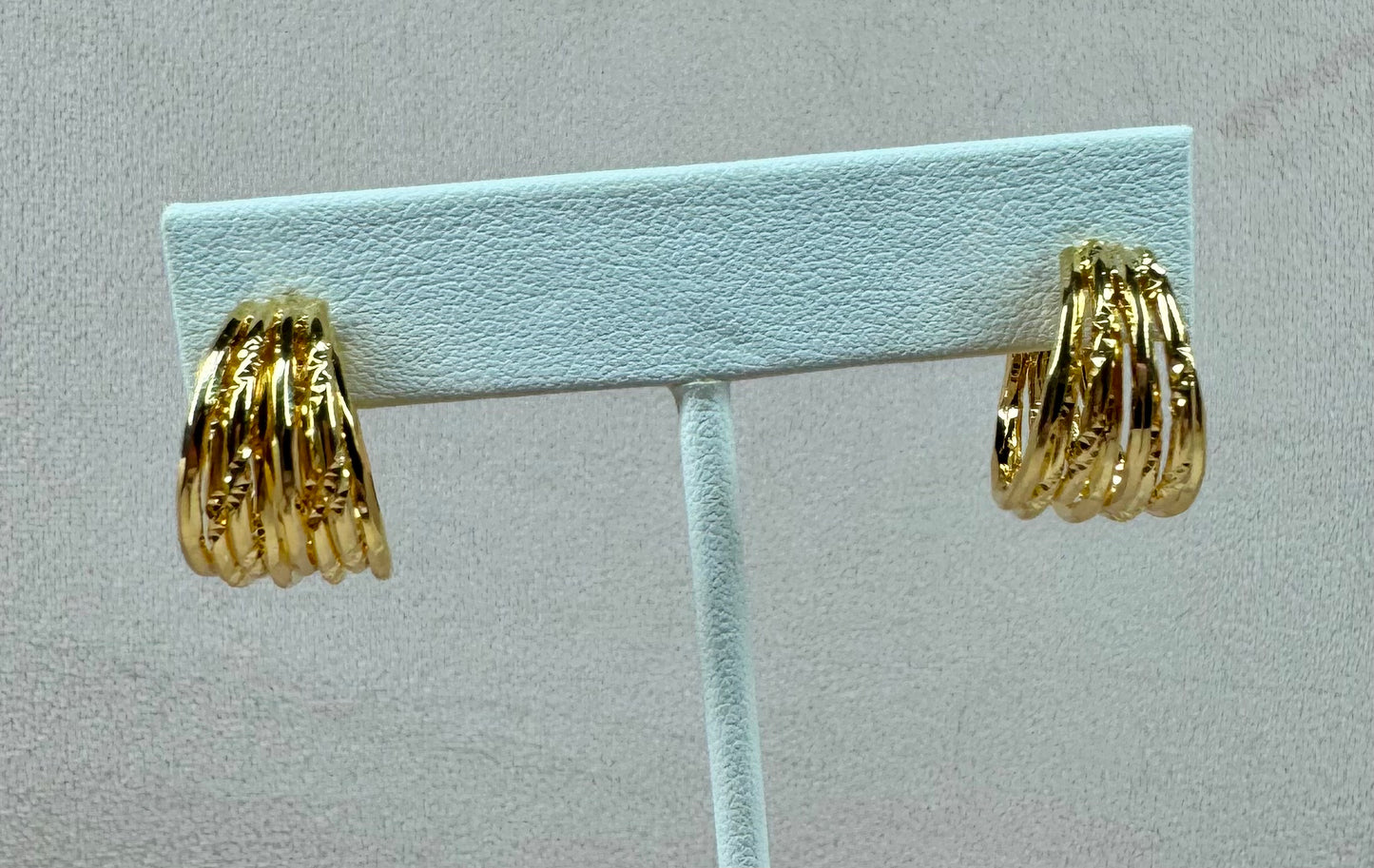 Gilded Whisper Hoop Earrings