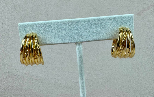Gilded Whisper Hoop Earrings