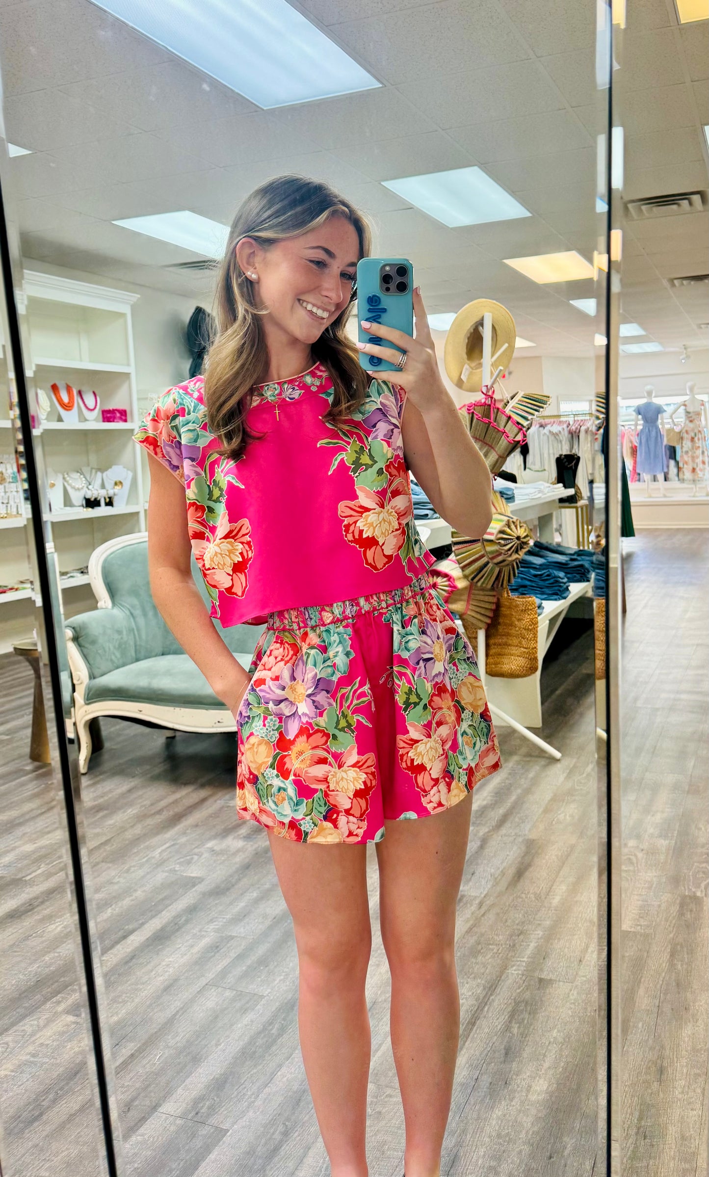 Jackie Top - Tulip Tapestry (Pink Glo)