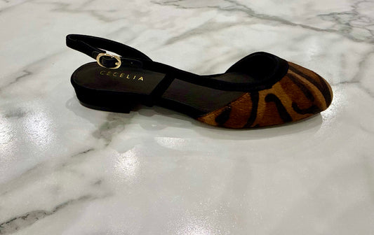 Heidi Slingback Flat Shoe - Leopard