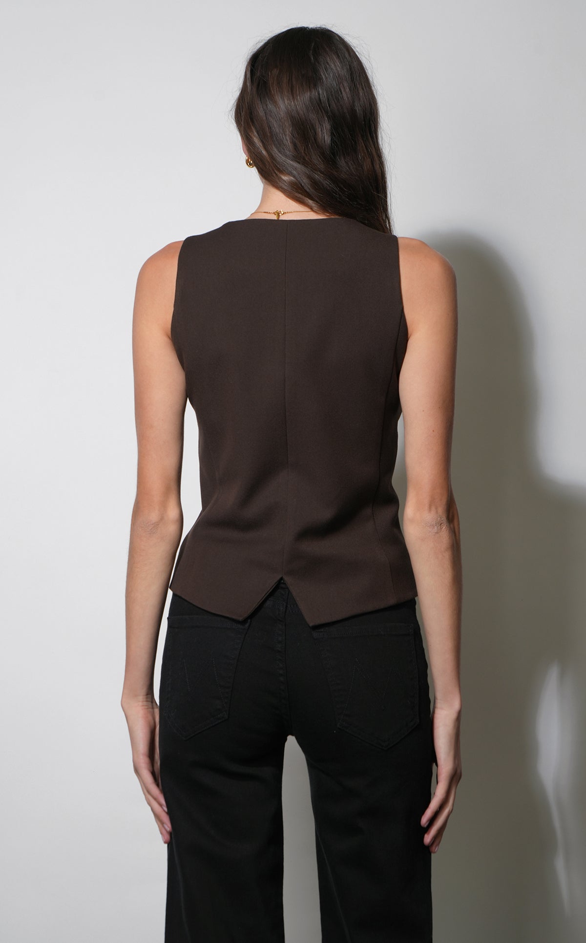 Zora Square Neck Double Breasted Vest