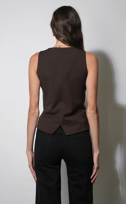 Zora Square Neck Double Breasted Vest