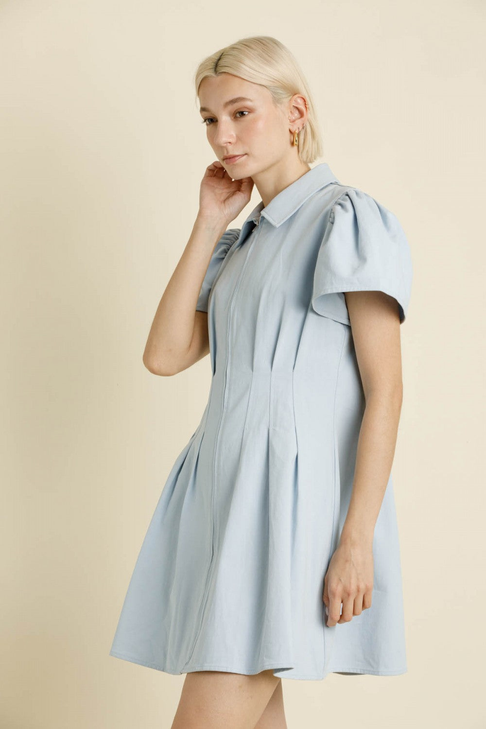 Utility Mini Dress - Blue