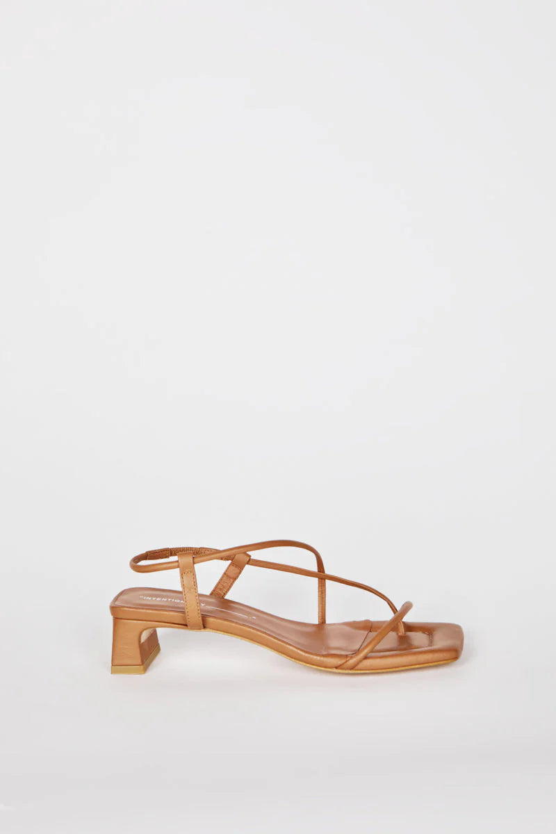 Anca Heel Sandal - Chestnut