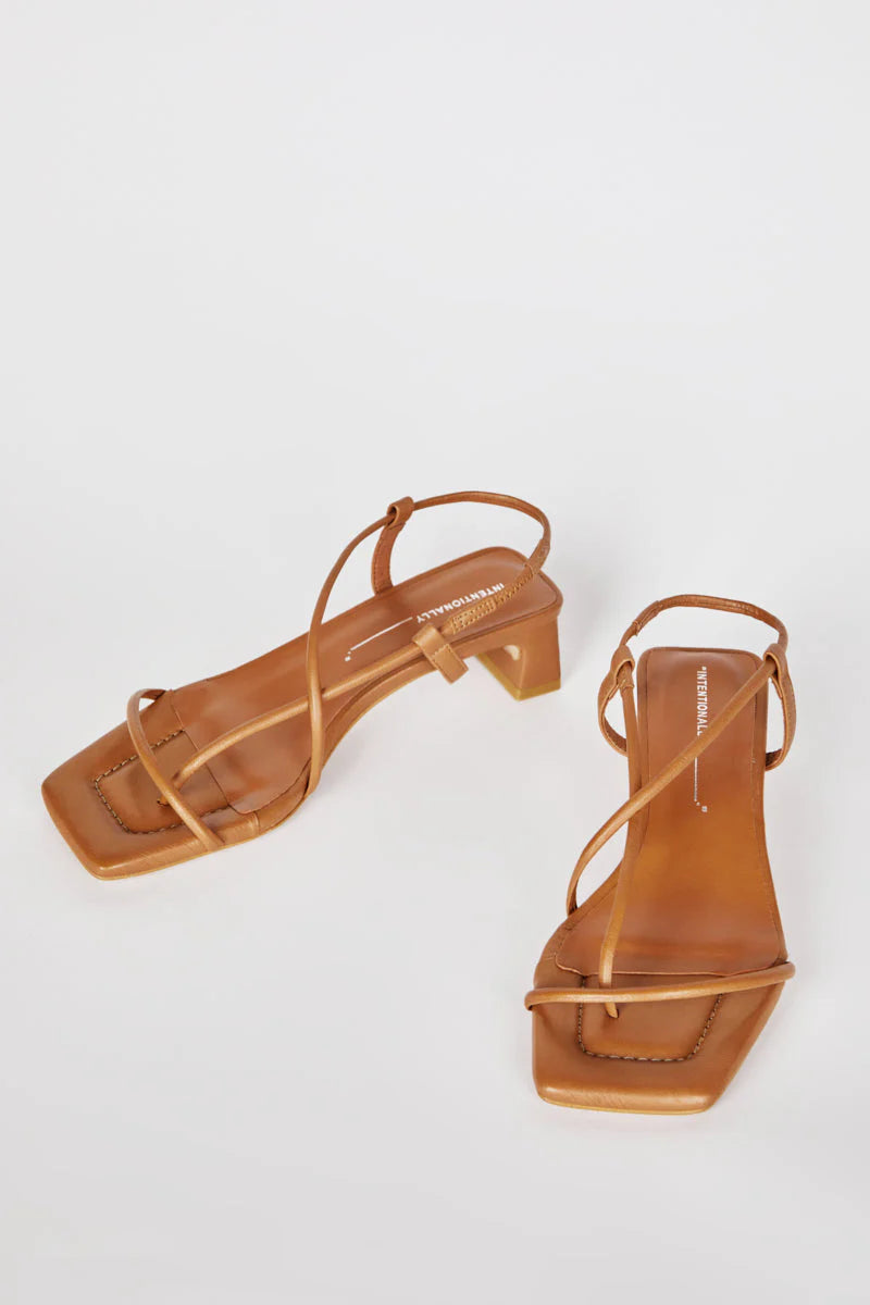 Anca Heel Sandal - Chestnut