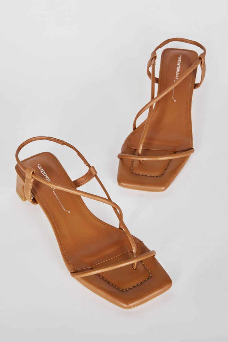 Anca Heel Sandal - Chestnut