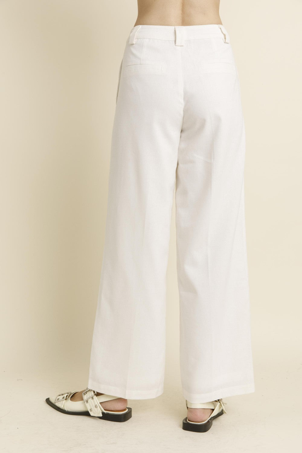 Linen Full Length Pant - Ivory