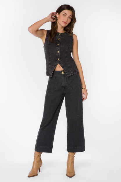 Ardel Denim Vest - Faded Black