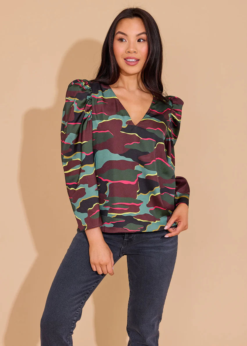 Finley Top - Neon Camo