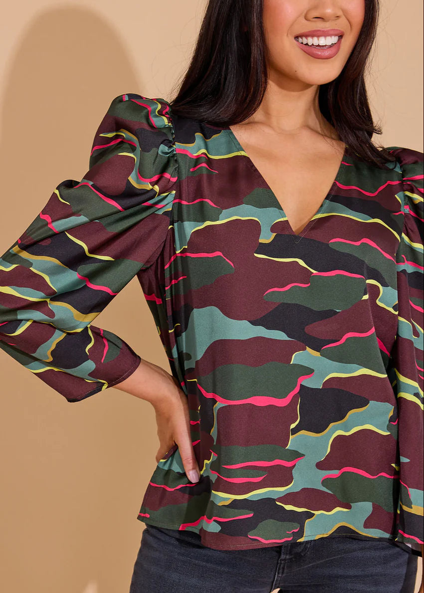Finley Top - Neon Camo