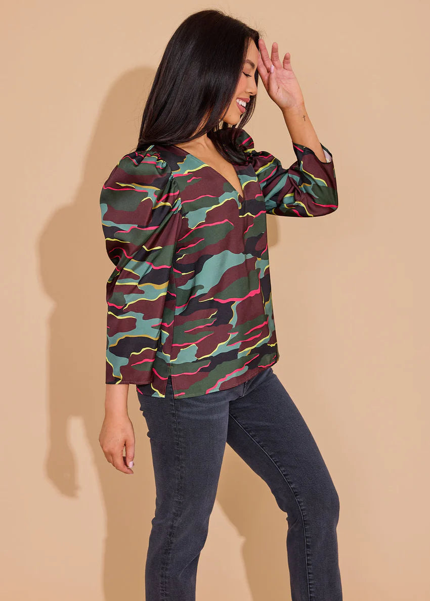 Finley Top - Neon Camo