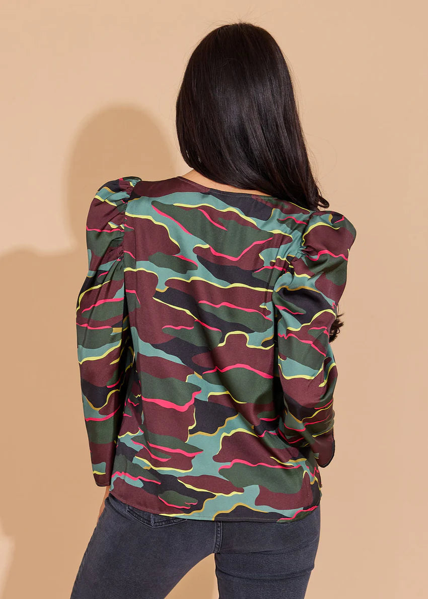 Finley Top - Neon Camo