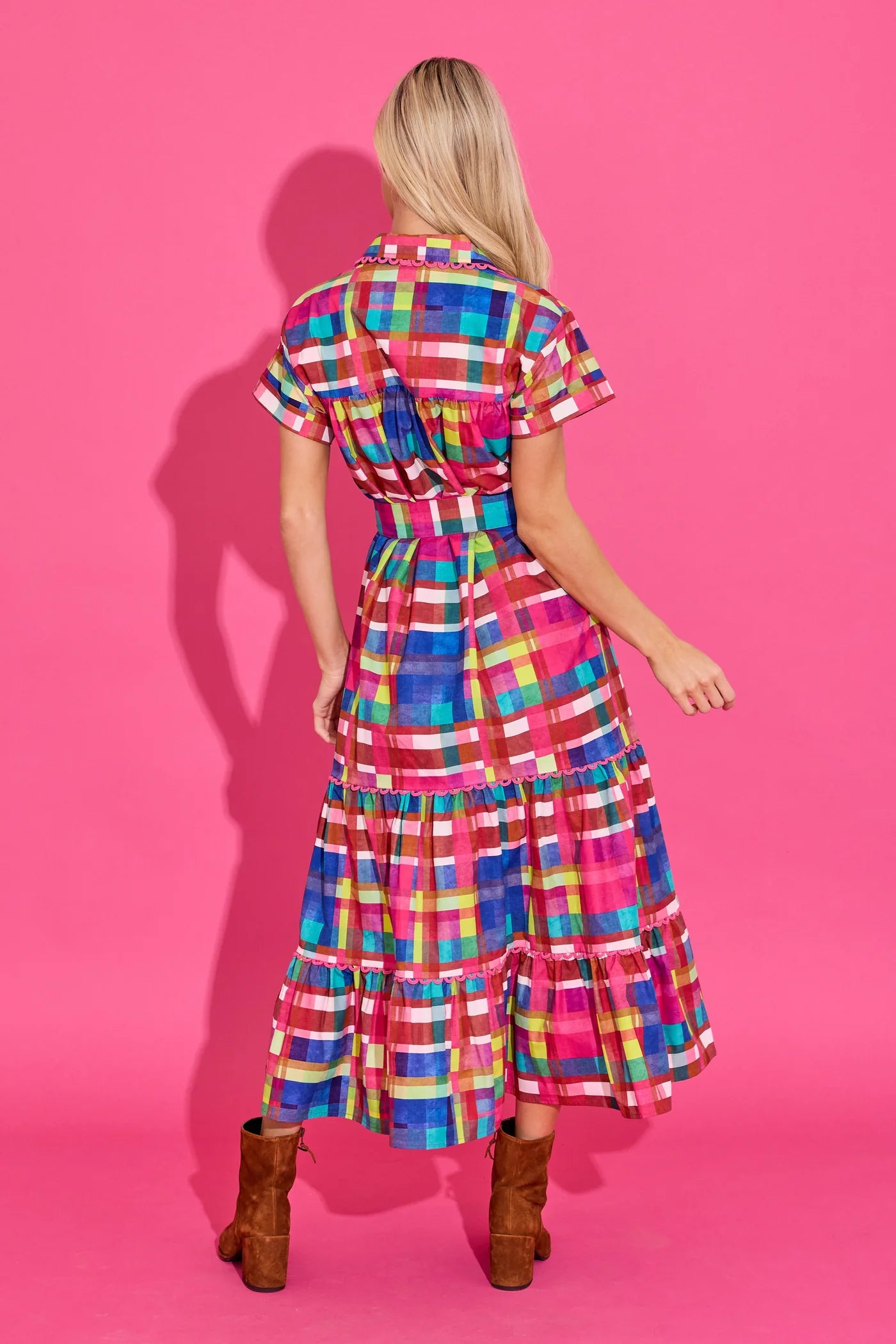 Rachel Dress - Circus Plaid
