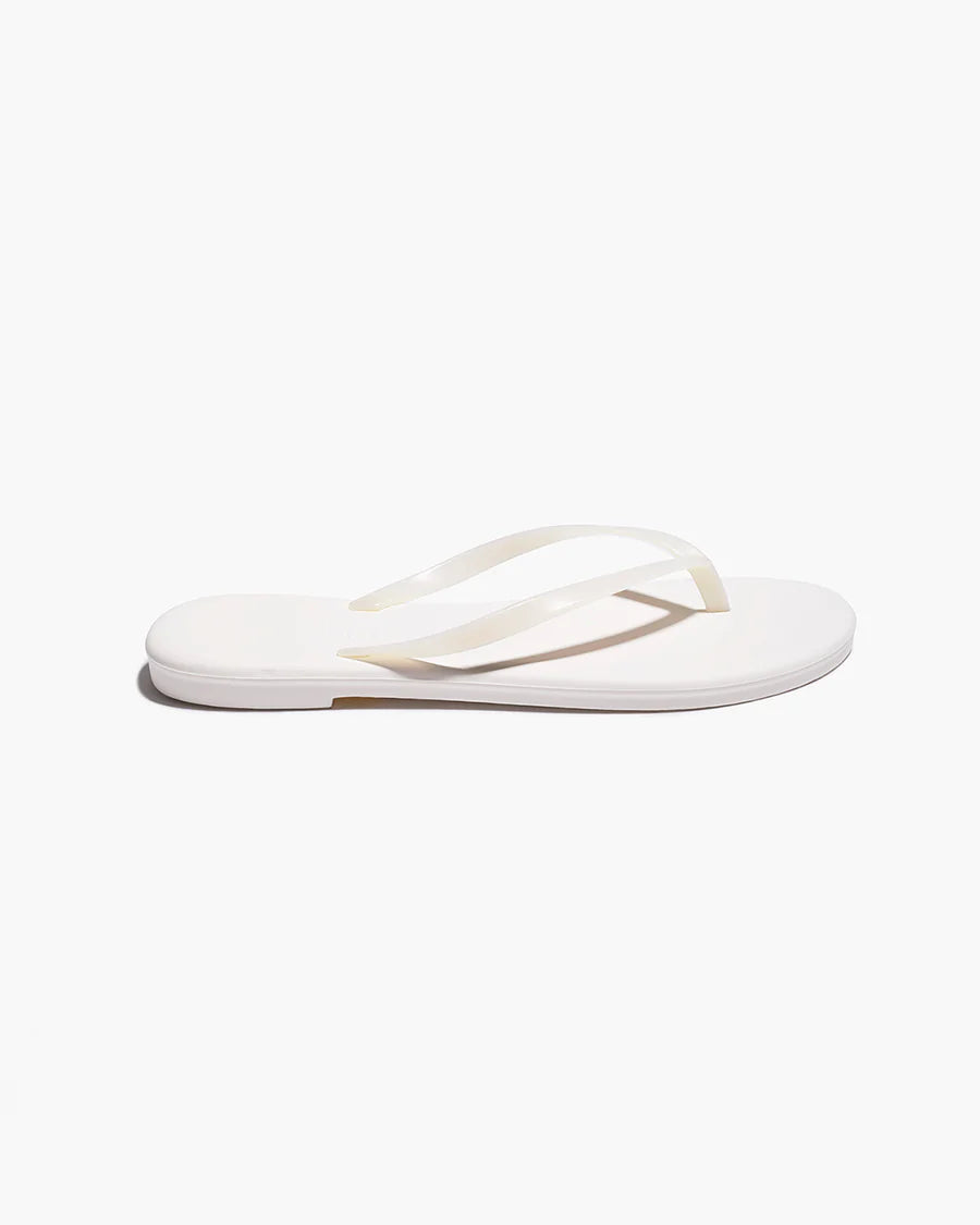 TKEES Aqua Lily Flip Flop - Coconut