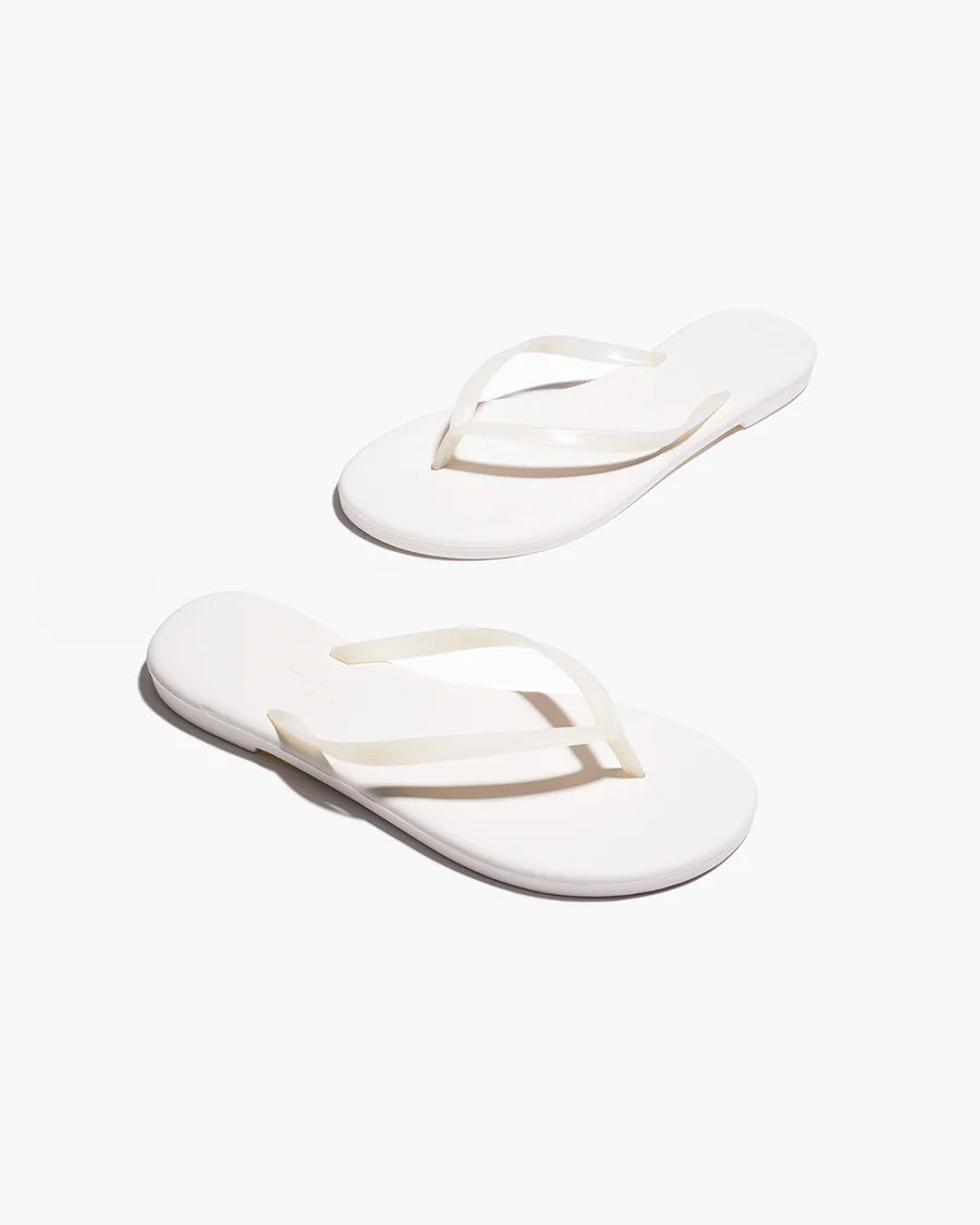 TKEES Aqua Lily Flip Flop - Coconut