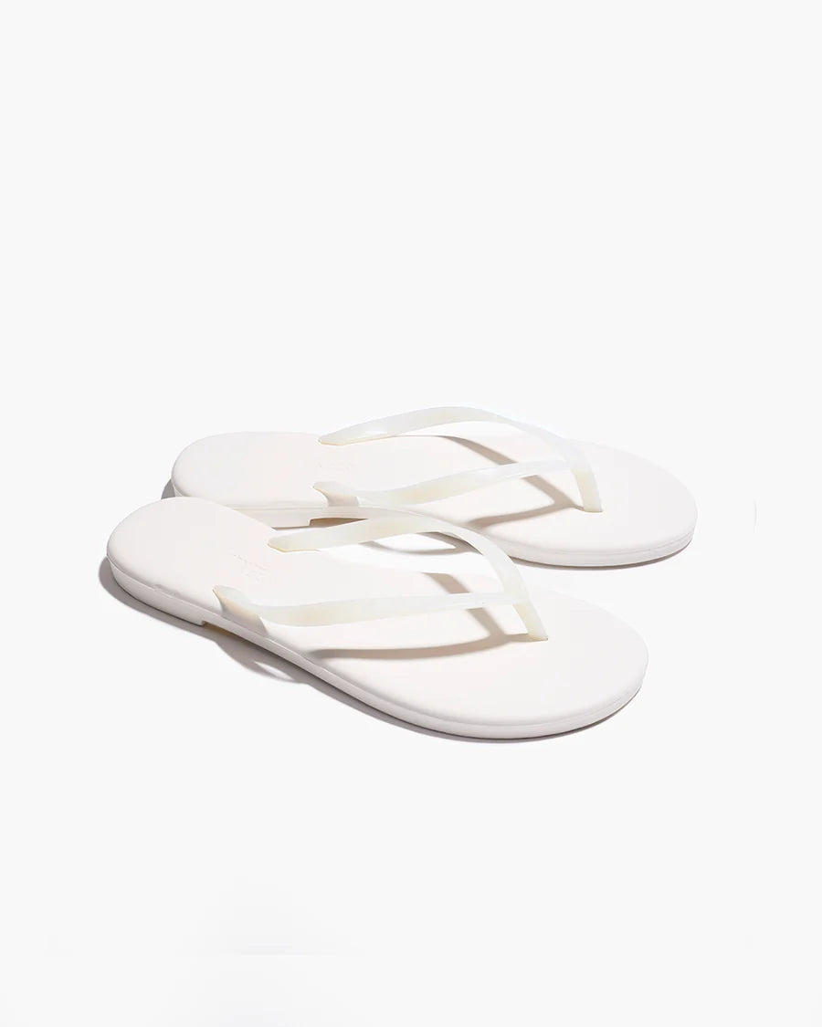 TKEES Aqua Lily Flip Flop - Coconut