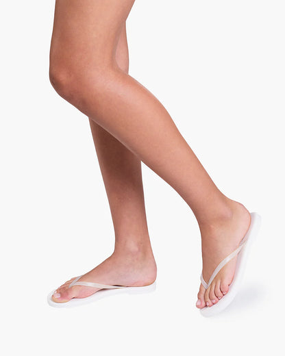 TKEES Aqua Lily Flip Flop - Coconut