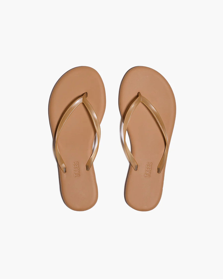 TKEES Aqua Lily Flip Flop - Sand