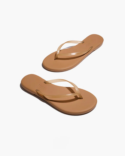 TKEES Aqua Lily Flip Flop - Sand