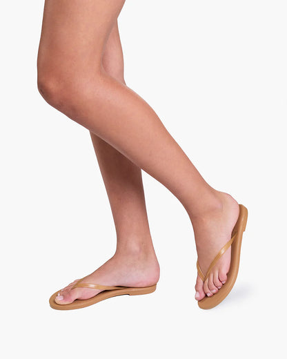 TKEES Aqua Lily Flip Flop - Sand