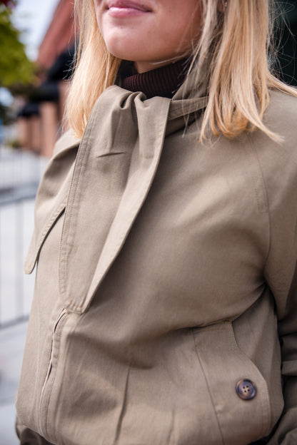 Scarf Detail Jacket - Olive