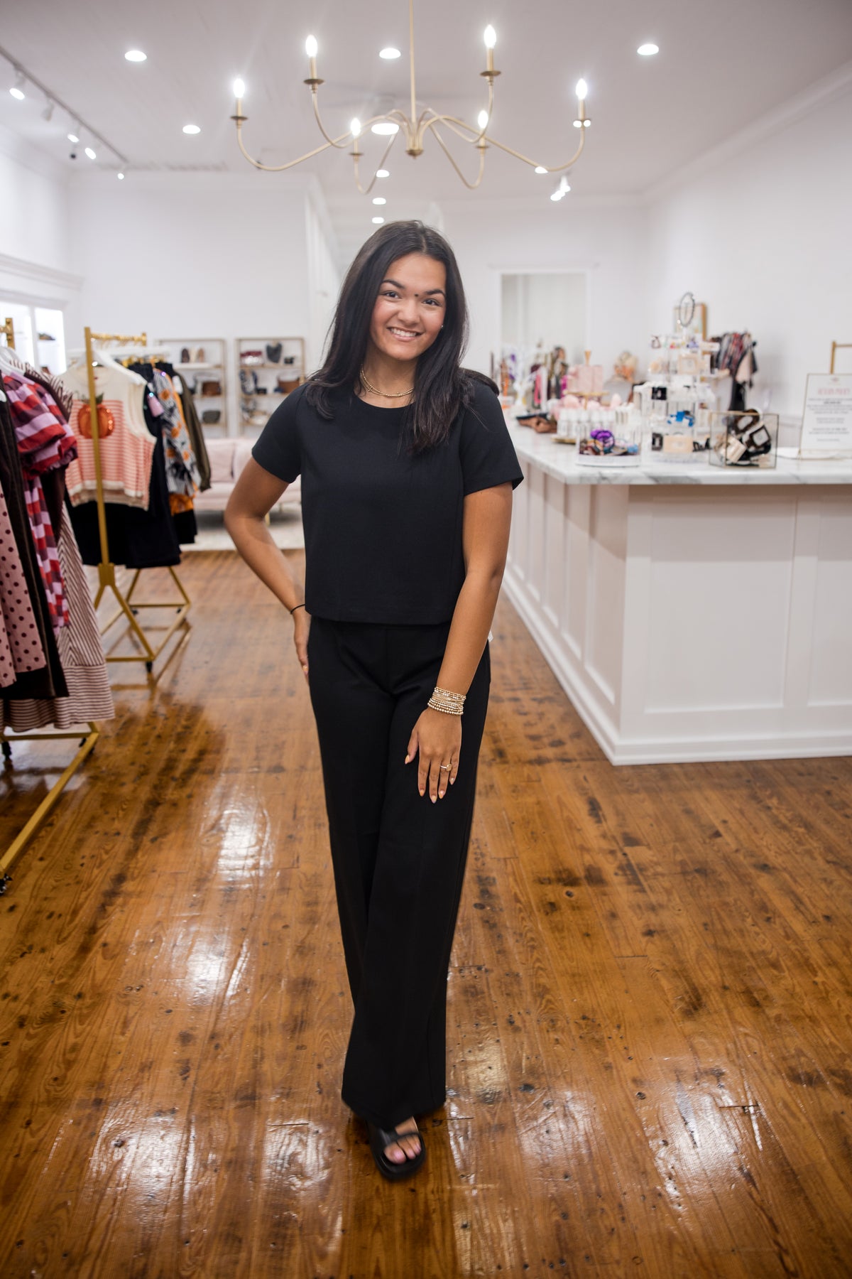 Spanx Ponte Wide Leg Pant - Classic Black