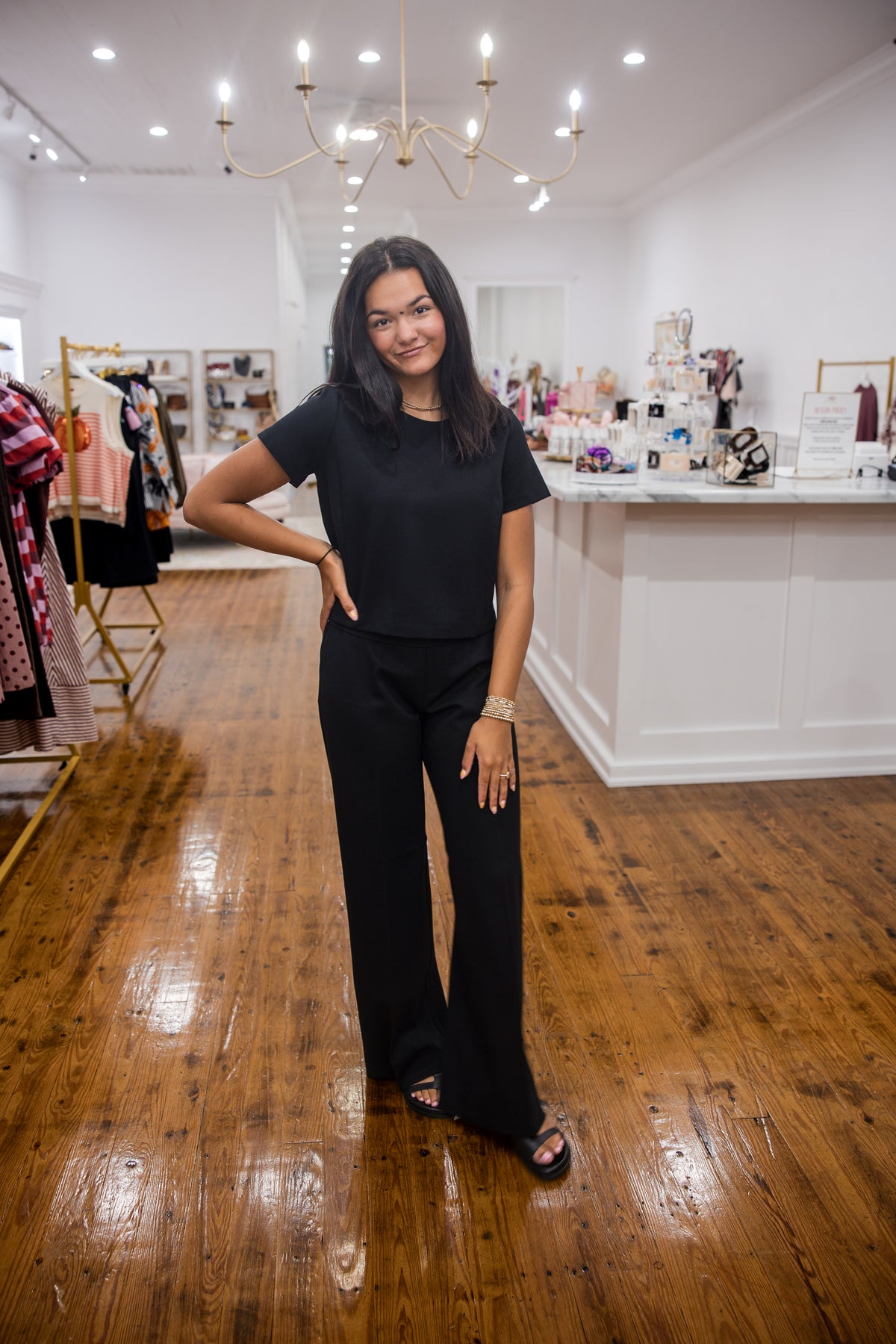 Spanx Ponte Wide Leg Pant - Classic Black