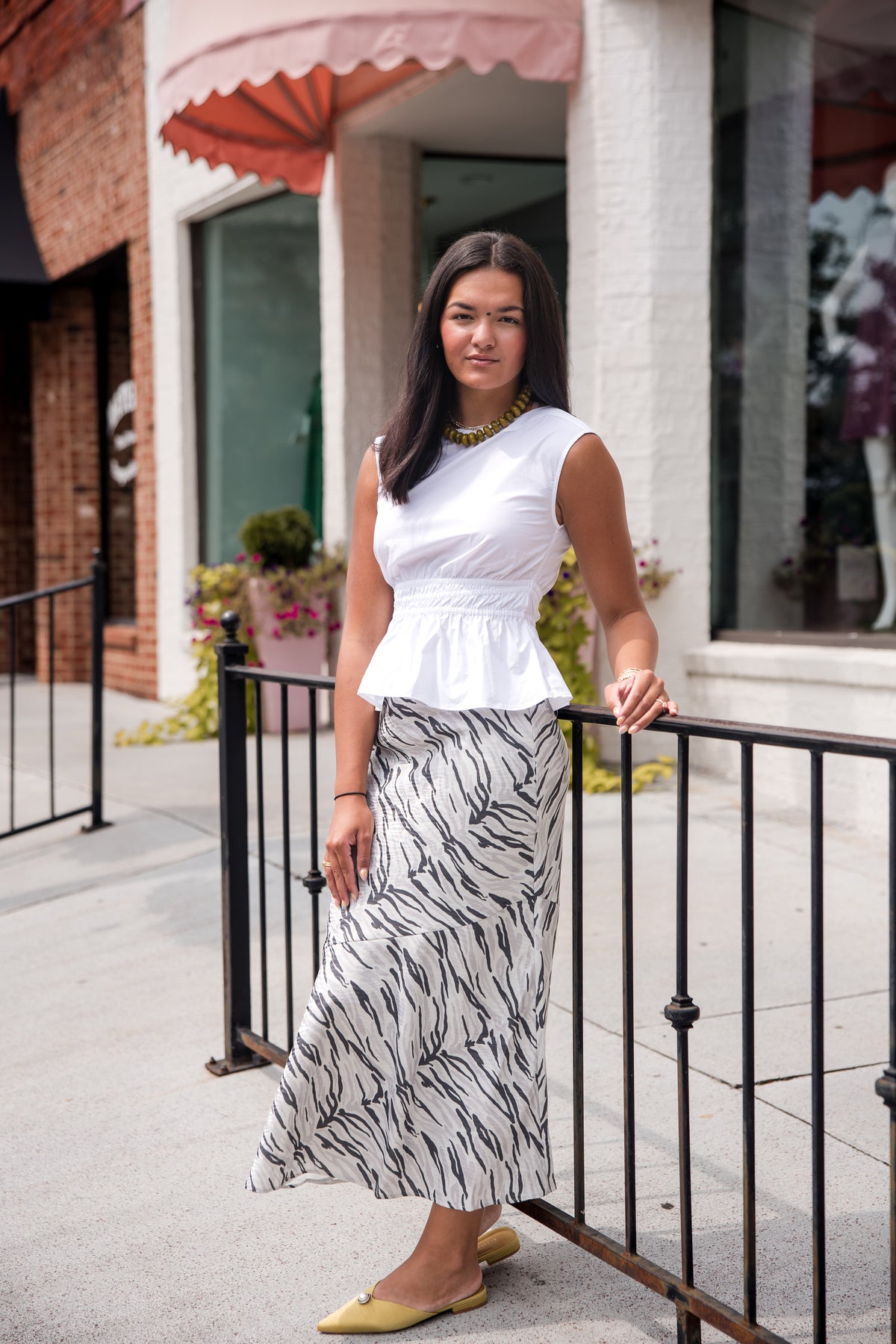Bias Midi Skirt - Wild Marble