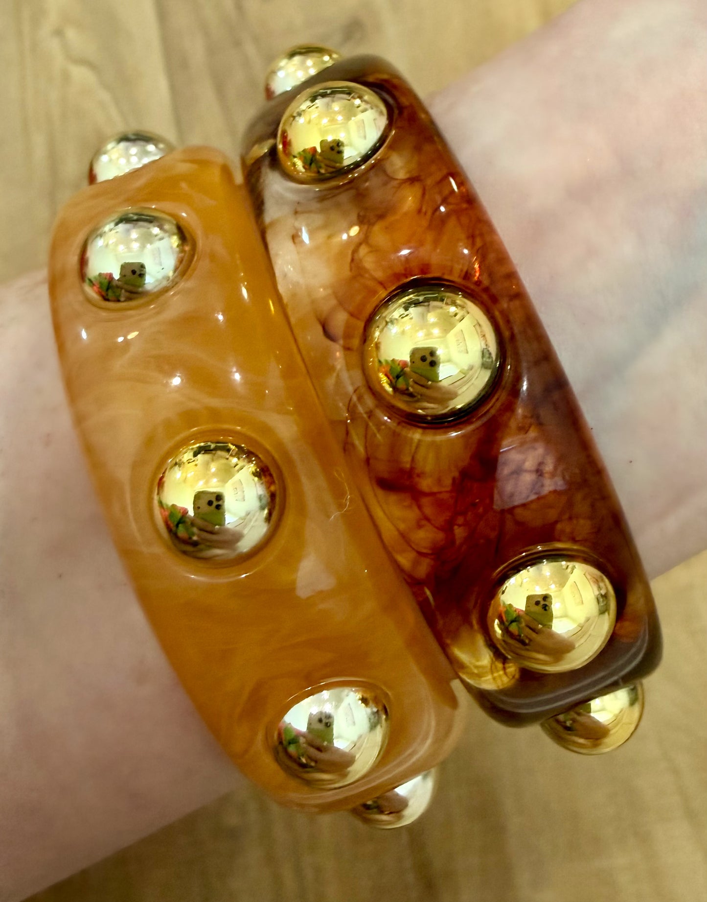 Abby Bangle Bracelet - Honey