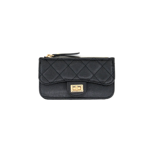 Quilted Wallet - Black